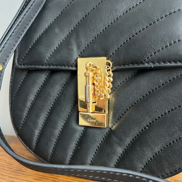 CHLOE Black Leather Mini Drew Bijou Shoulder Bag. - Picture 2 of 5
